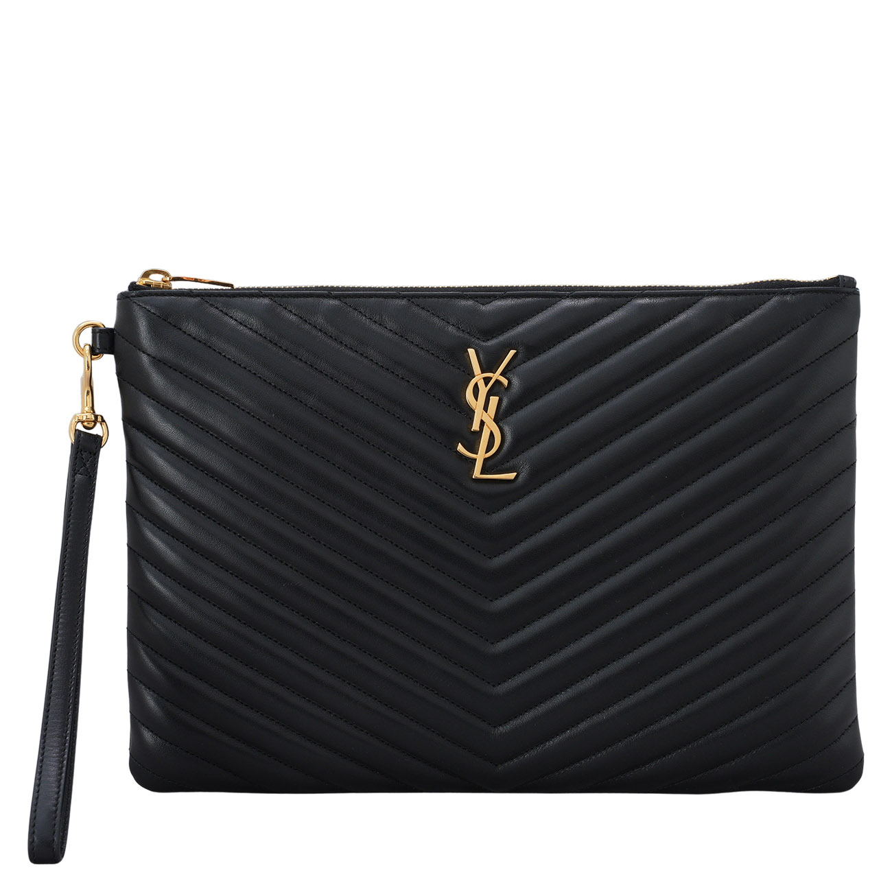 YVES SAINT LAURENT(USED)생로랑 559193 모노그램 쉐브론 클러치